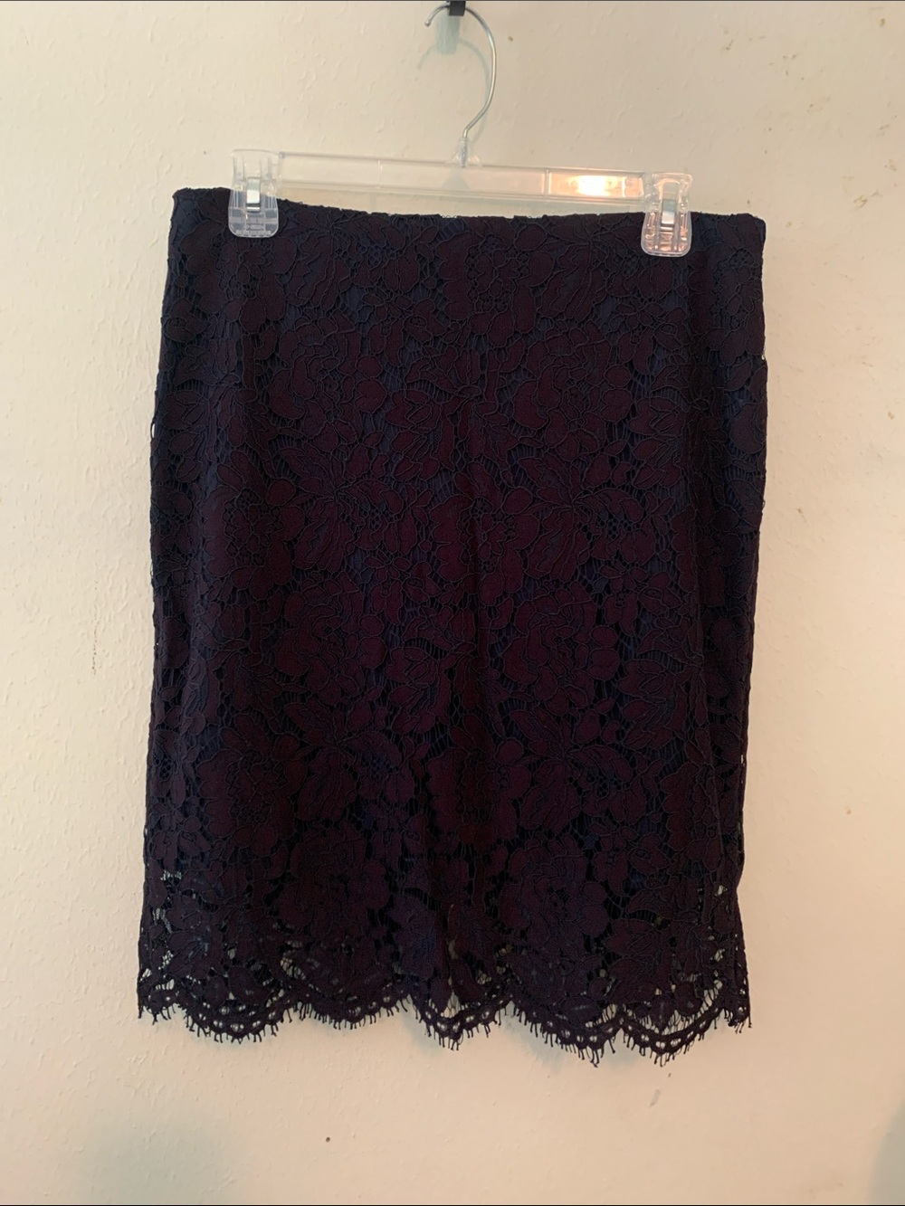 Banana Republic Plum Lace Pencil Skirt